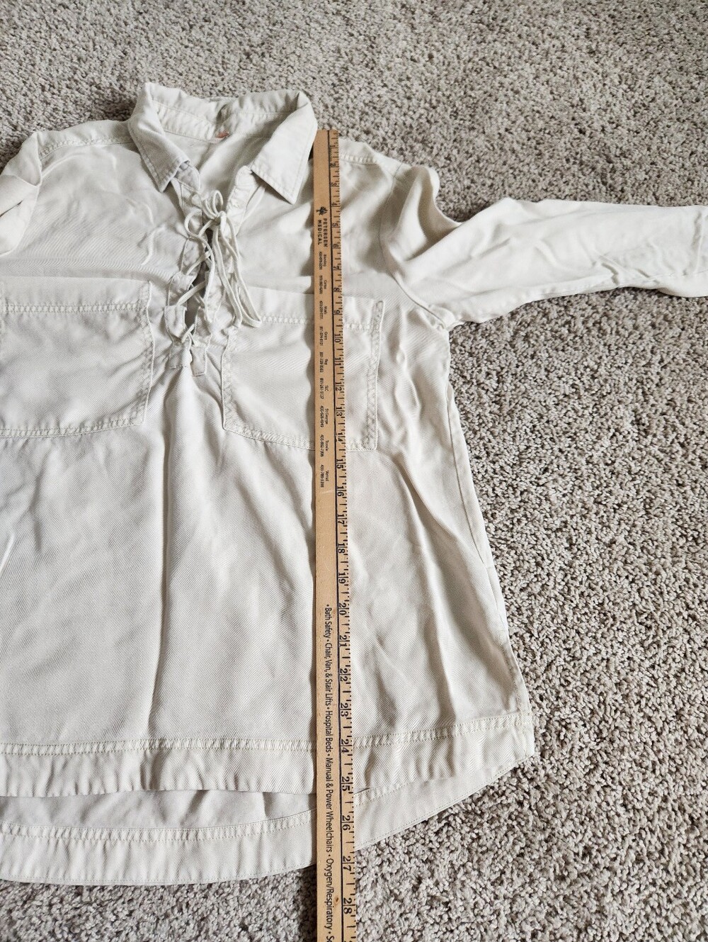Free People Under Your Spell Lace Up Top Size Medium - Picture 9 of 10
